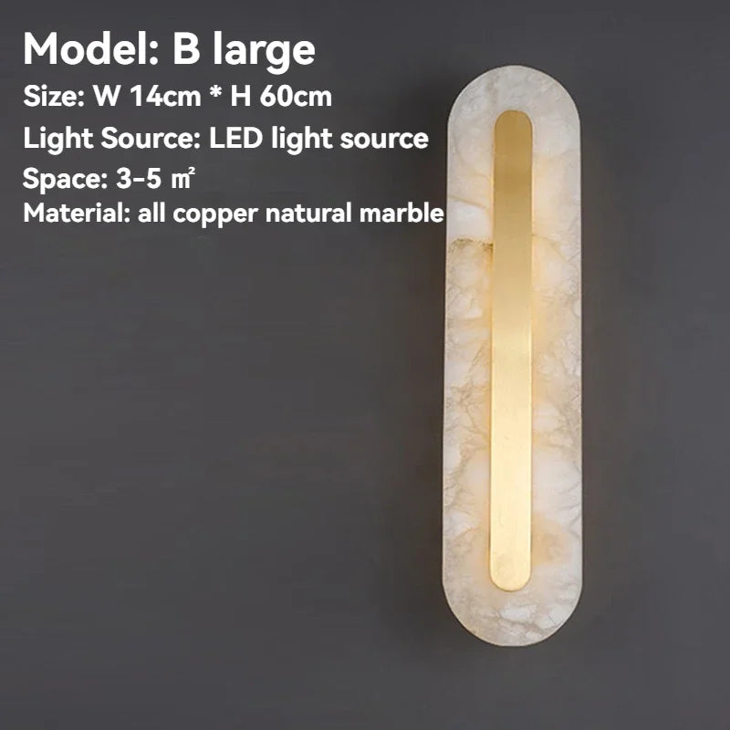 Gold Marble Staircase Lamp