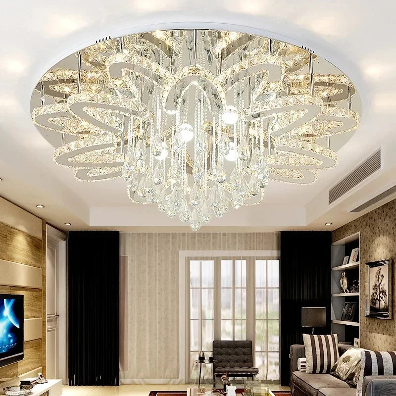 Round RGB Crystal Chandelier