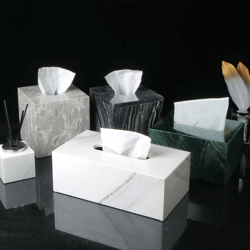 Natural Marble Napkin Tissue Box