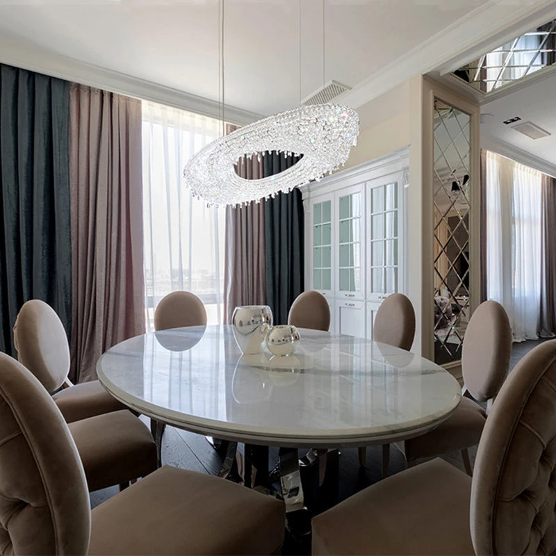 Gold Crystal Foyer Chandelier