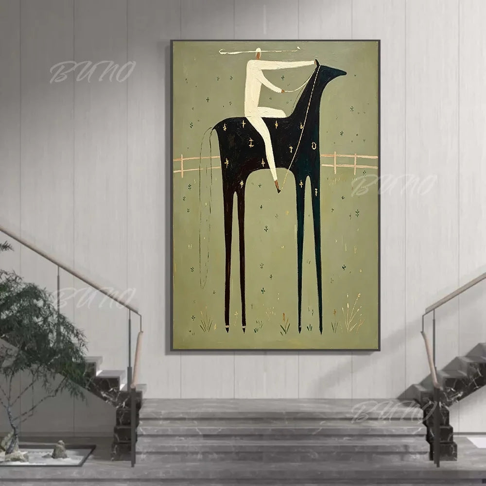Mid-Century Modern Horse Art