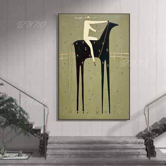 Mid-Century Modern Horse Art