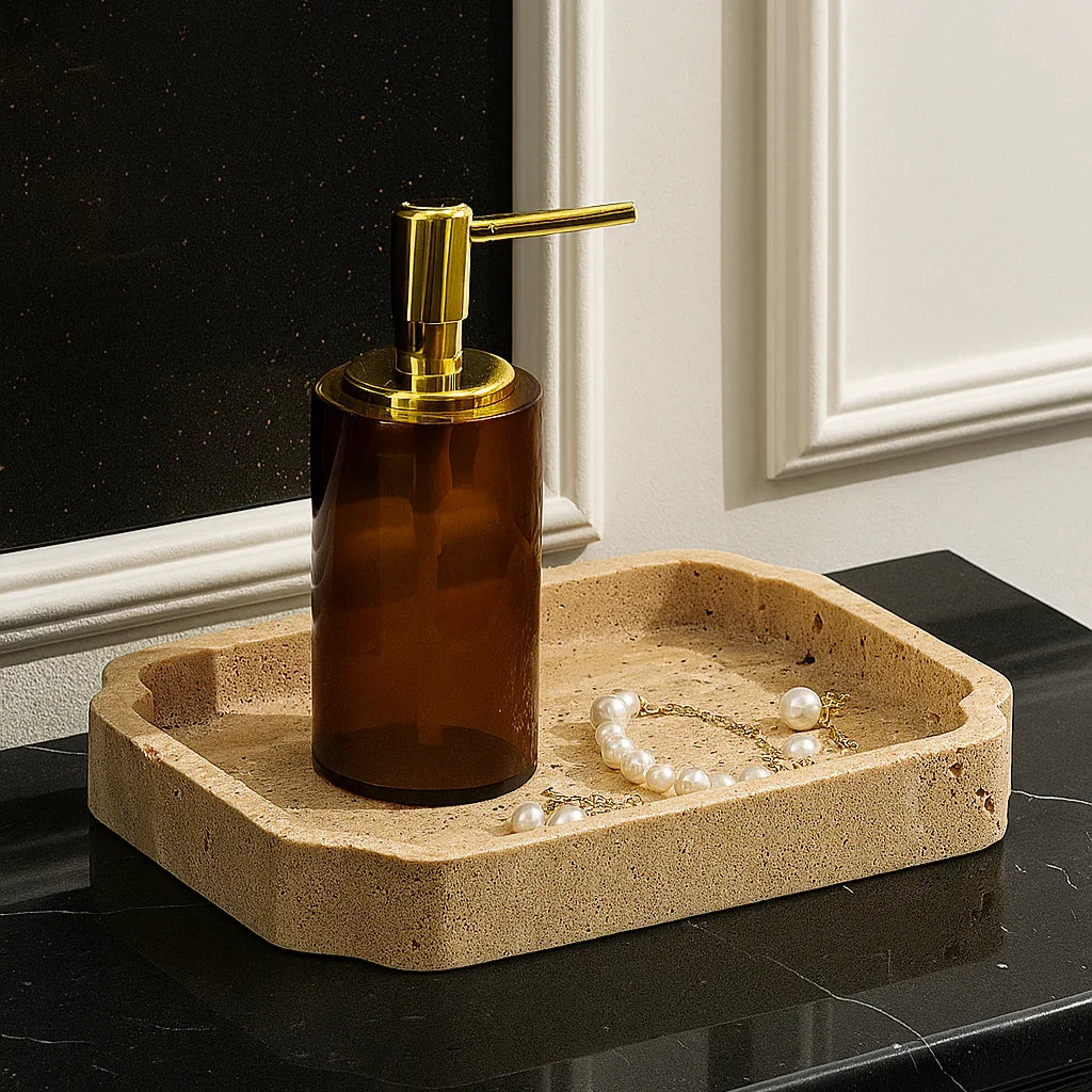 Travertine Catchall Tray