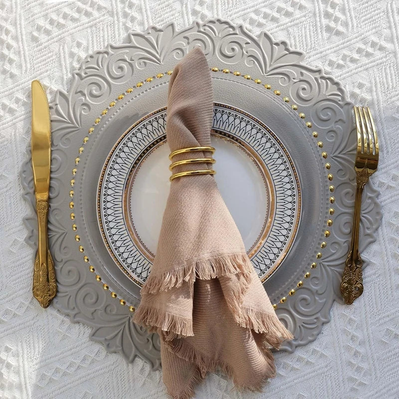 Round Leather Table Mats