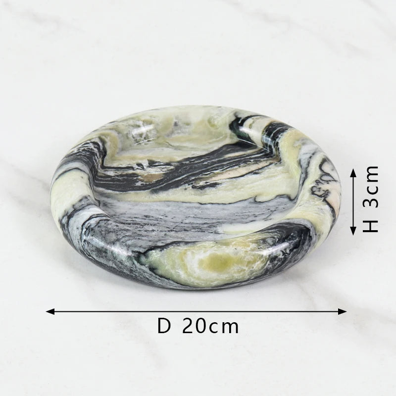 Natural Marble Round Tray