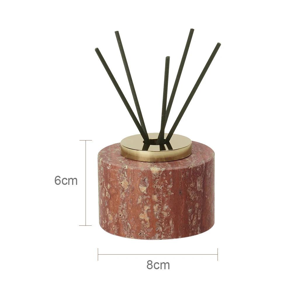 Red Travertine Bathroom Set Vintage