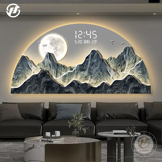 Auspicious Mountain Clock Art