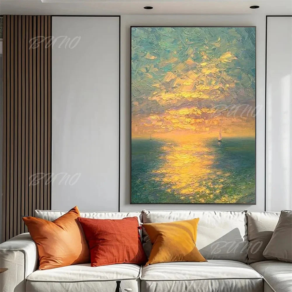 Sunset Sailboat Painting