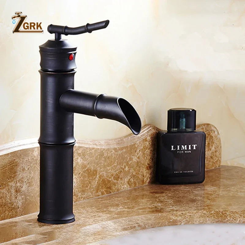 Waterfall Basin Mixer Bamboo Spout