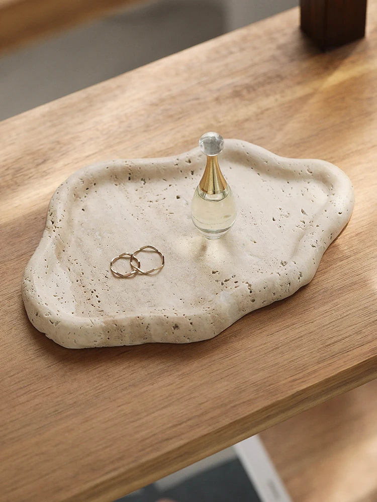Travertine Stone Jewelry Display Necklace