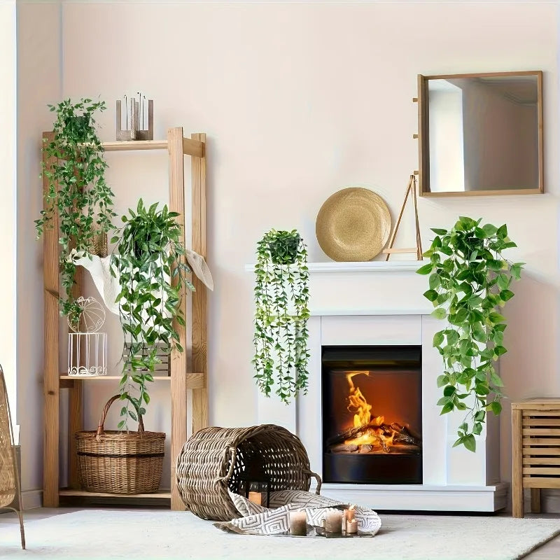 Artificial Hanging Plants Faux Eucalyptus