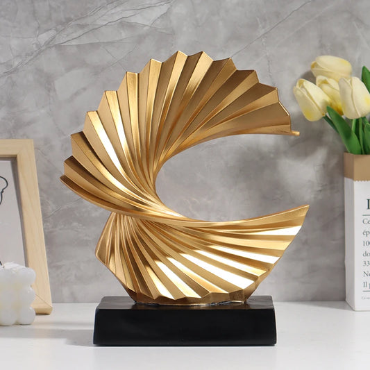 Golden Wave Sculpture