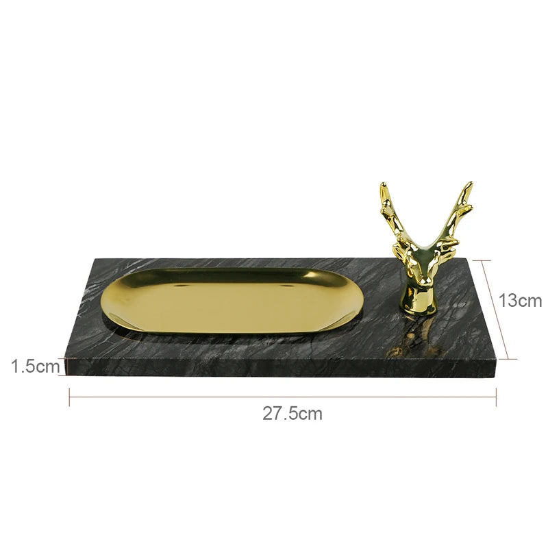 Tree Black Natural Marble Set