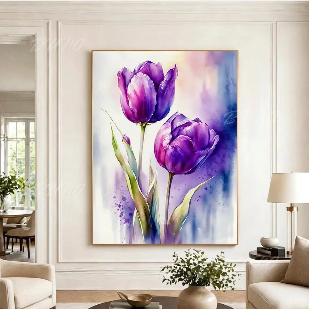 Dark Moody Floral Painting