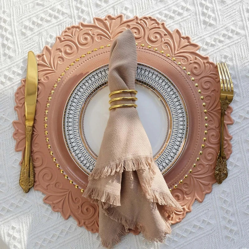 Round Leather Table Mats