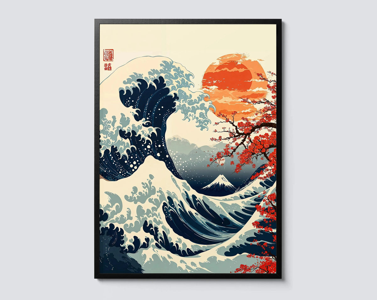 Wave Landscape Japanese Wall Art