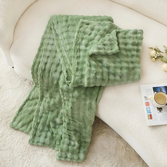 Sage Fleece Throw Blanket