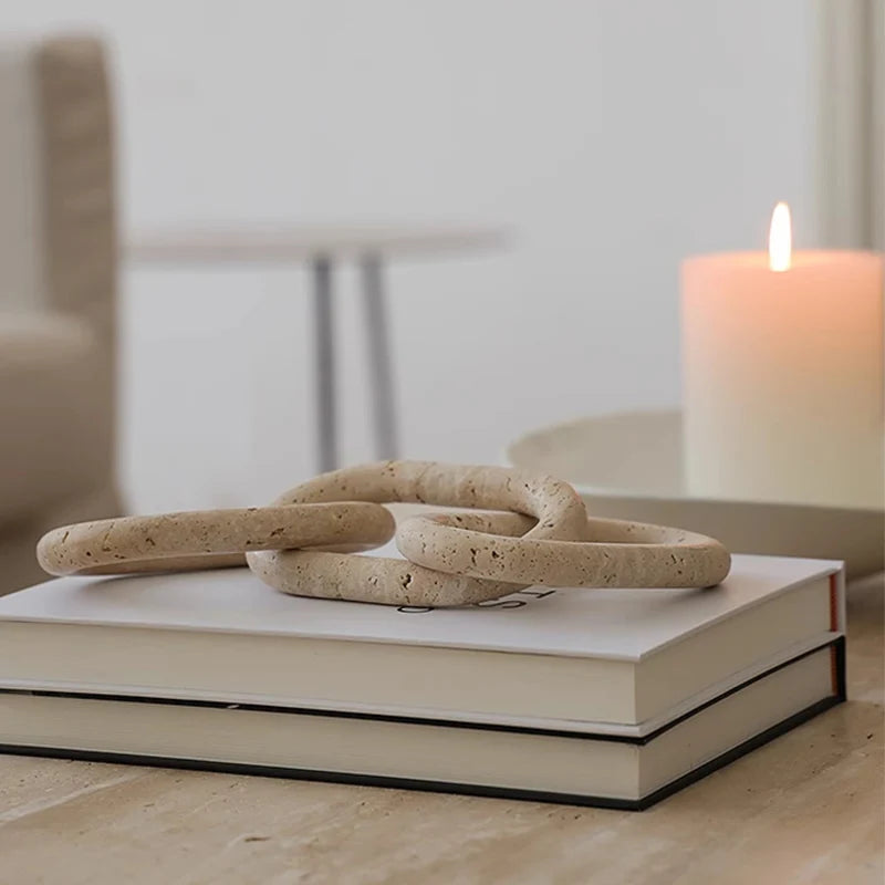 Marble Chain Link Decor for Coffee Table