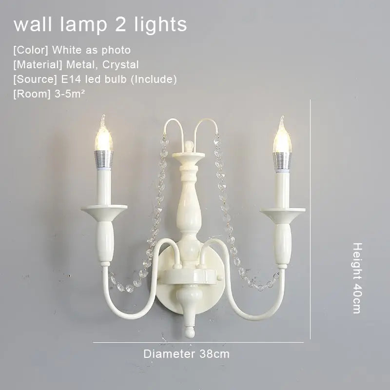Modern 6-Light Crystal Chandelier White