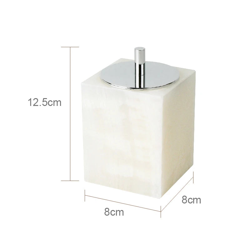 White Onyx Marble Bath Trio