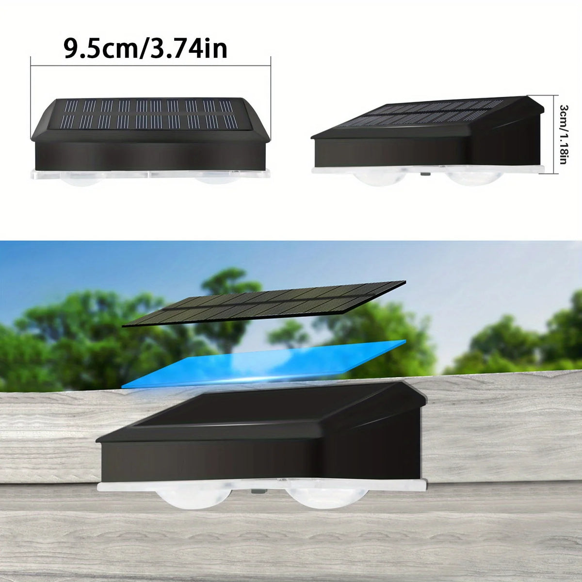 Pack Solar Fence Lights Multi