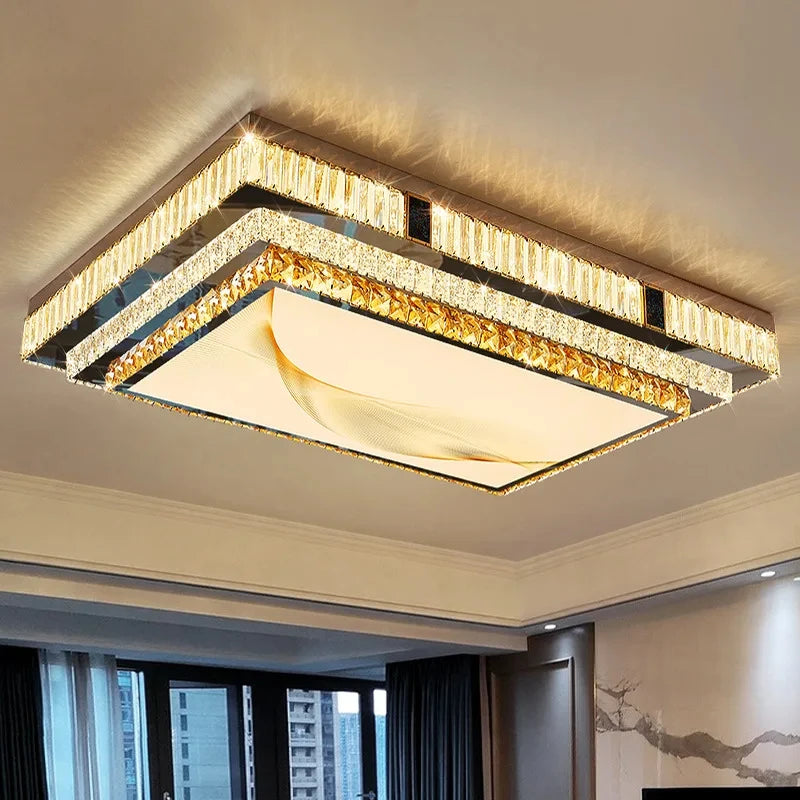 Gold K9 Crystal Chandelier
