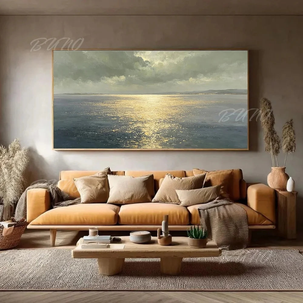 Coastal Impasto Wall Painting