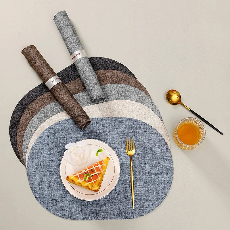 Oval Kitchen Leather Mats