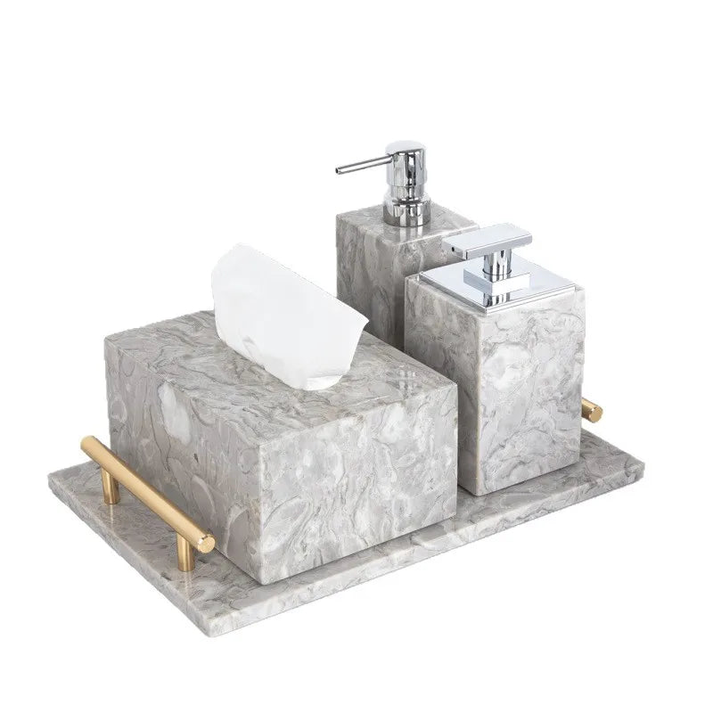 Pitaya Flower Marble Vanity Set