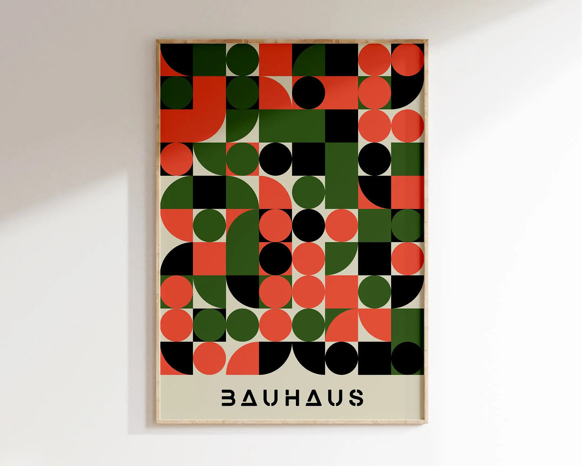 Bauhaus Geometric Poster