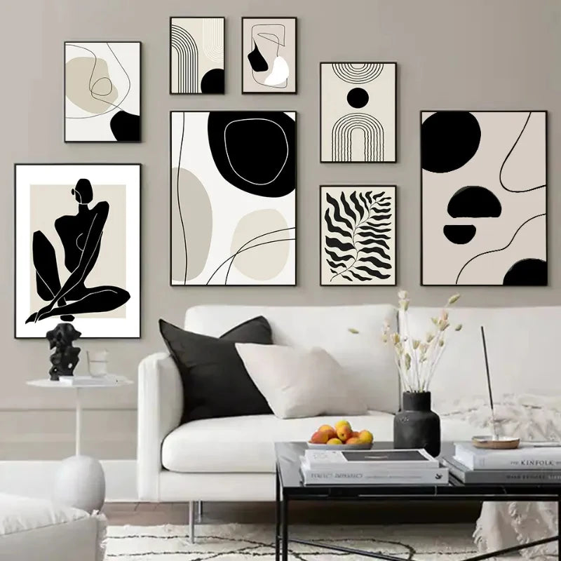 Geometric Leaf Rainbow Abstract Boho
