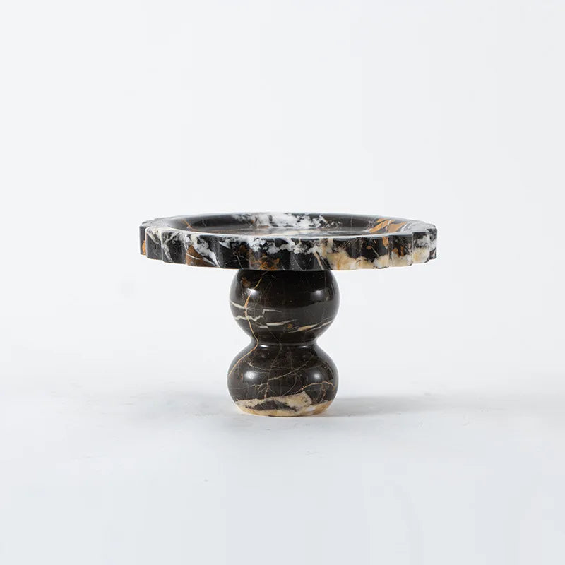 Wavy Edge Marble Cake Stand