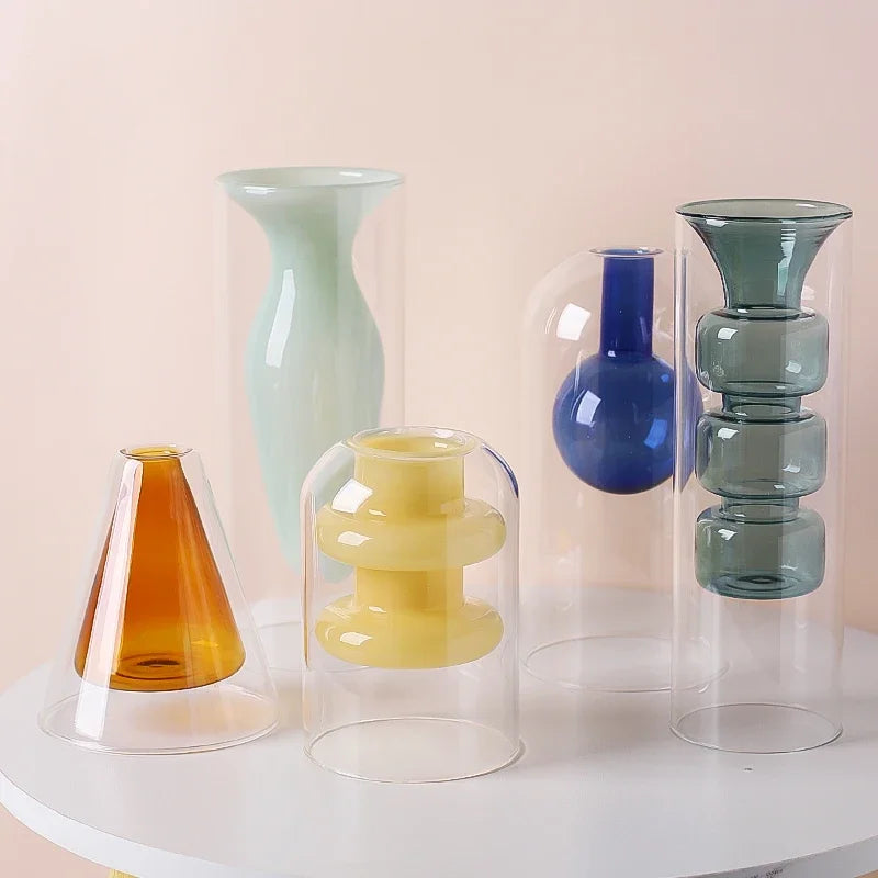 Double Wall Glass Vase