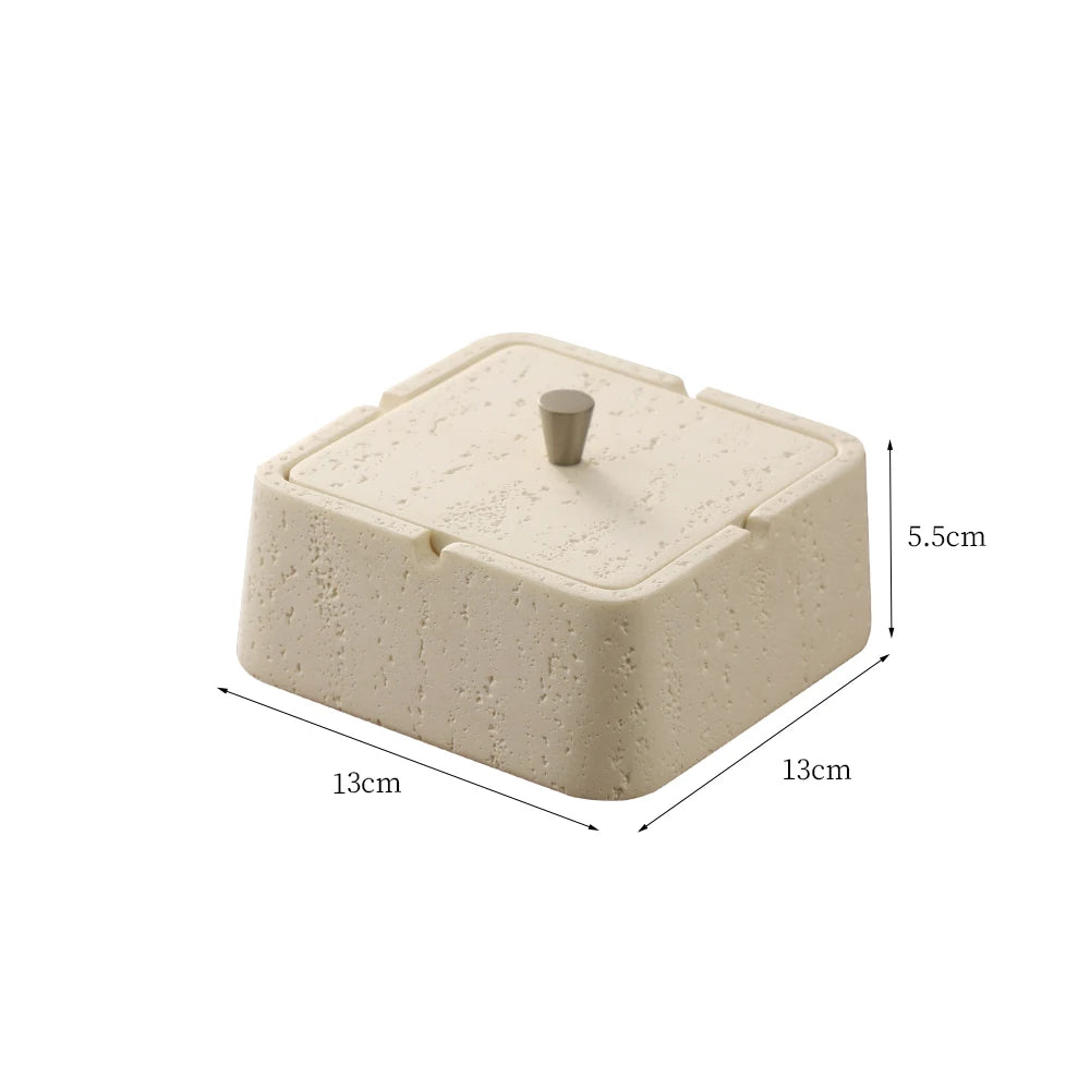 Retro Natural Travertine Ashtray