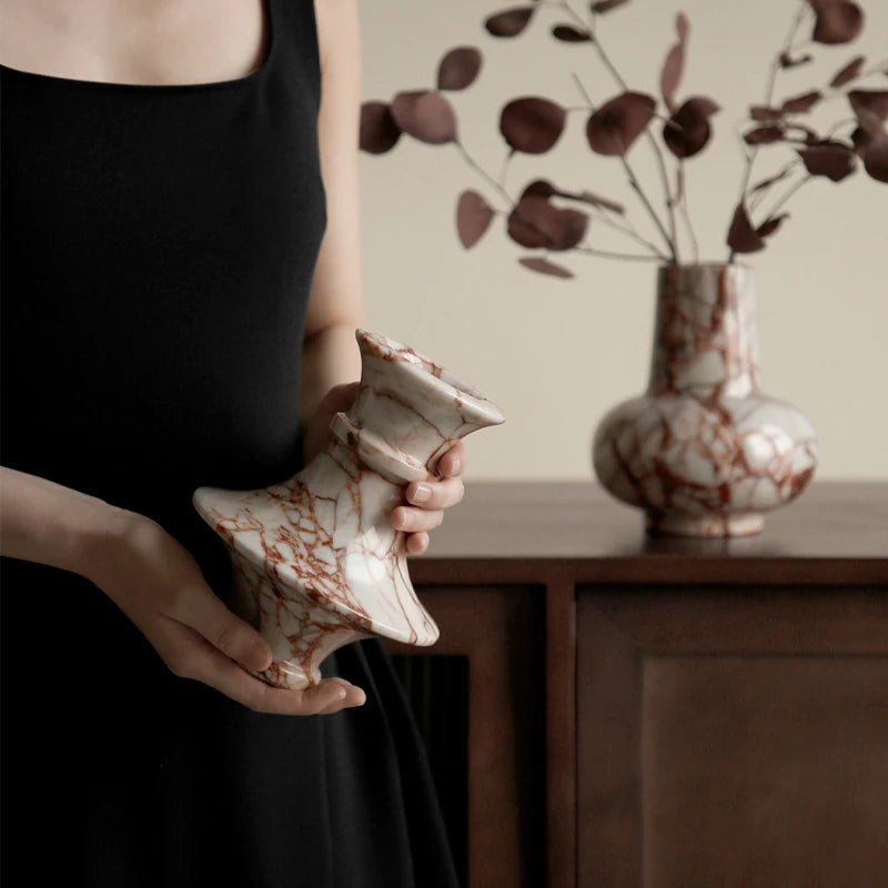 Calacatta Red Marble Vase