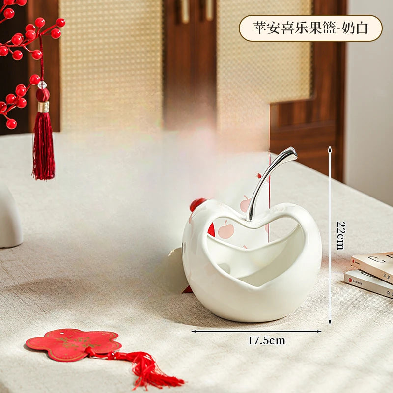 Three-dimensional Apple Ceramic Storage Tray