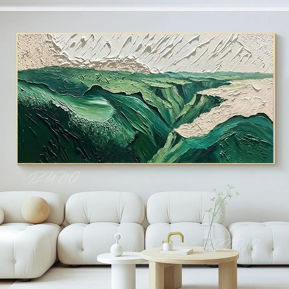 Earth Tone Mountain Painting