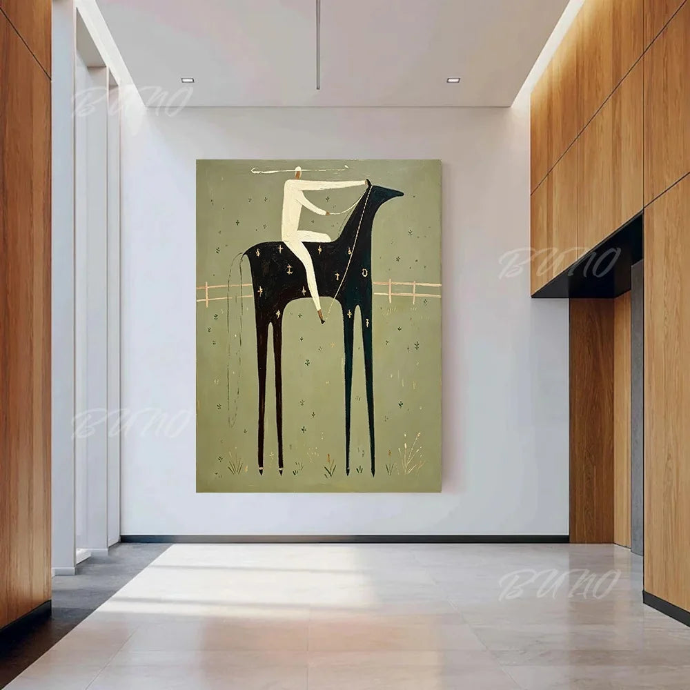 Mid-Century Modern Horse Art