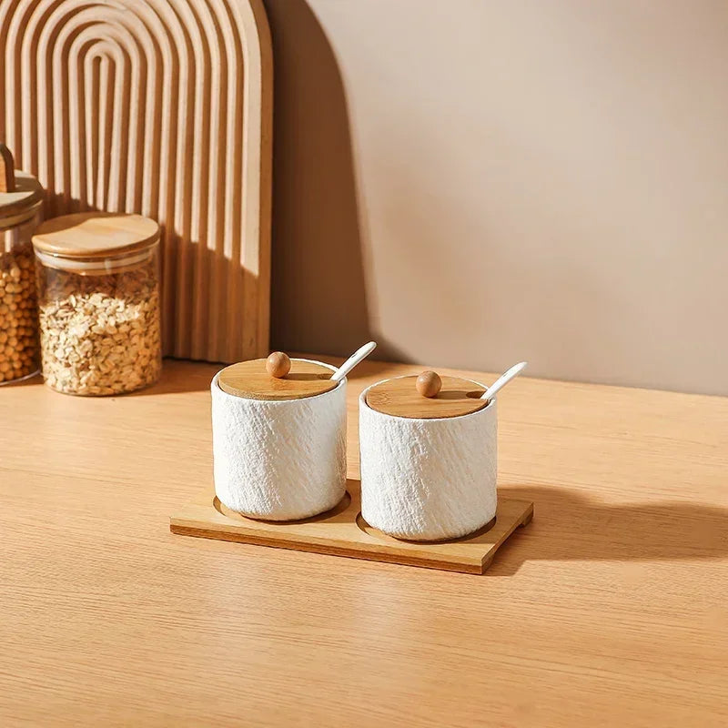 Ceramic seasoning bottle jar box