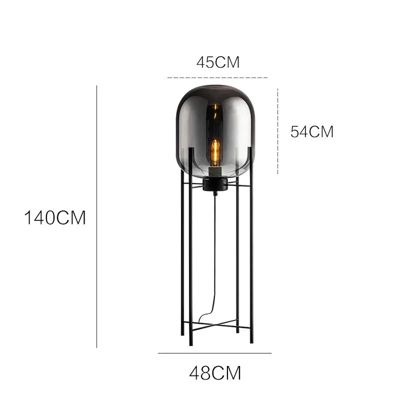 Industrial Style Smoke Gray Glass