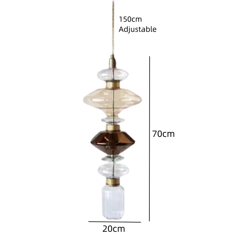 Amber Glass Pendant Lamp