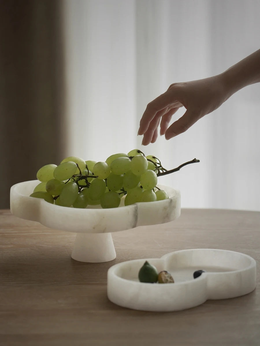 White Onyx Natural Marble Tray