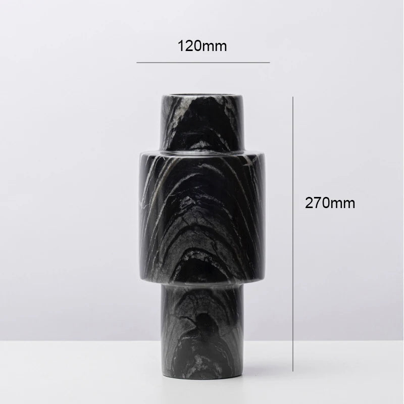 Natural Marble Pillar Vase