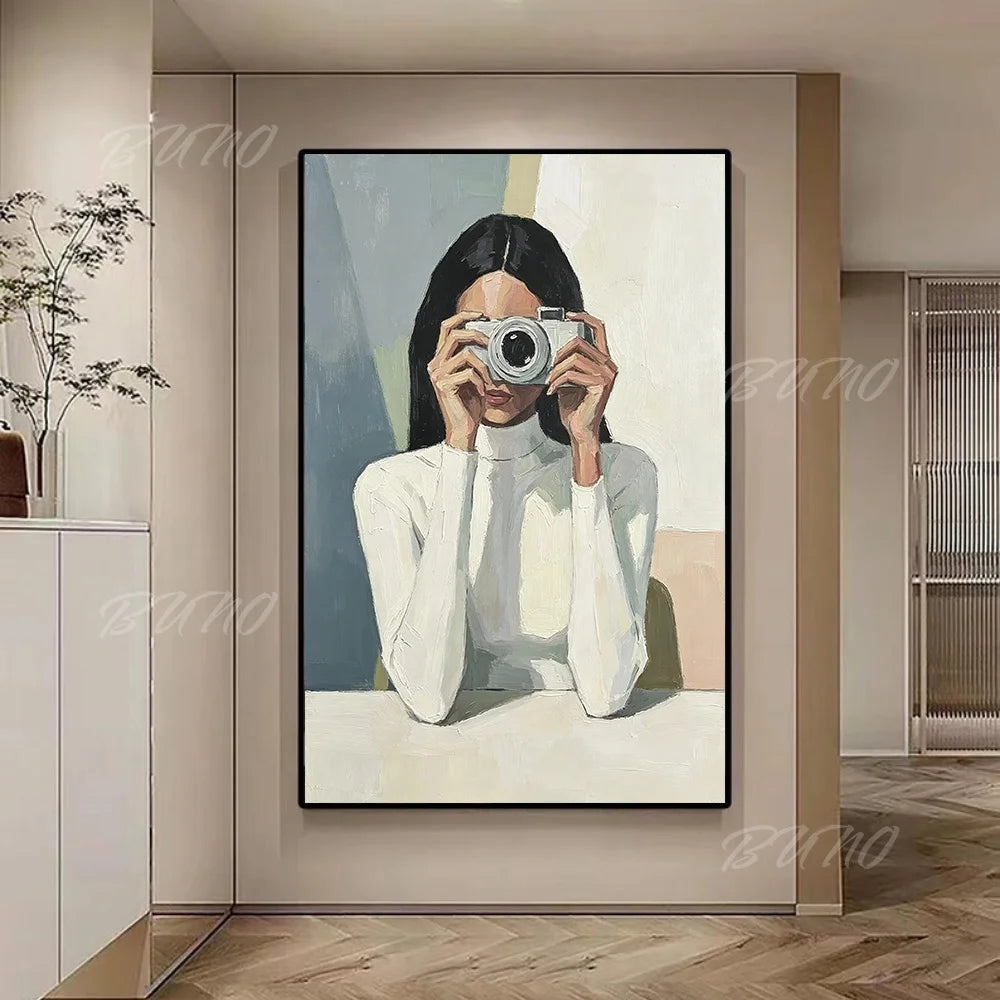 Textured Woman Portrait Art