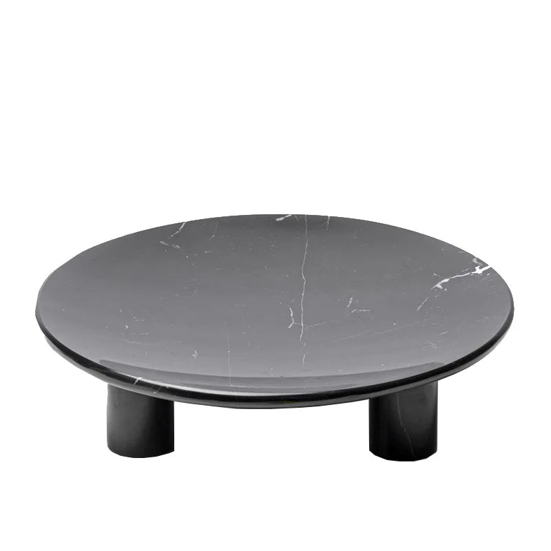 Footed Marble Fruit Plate