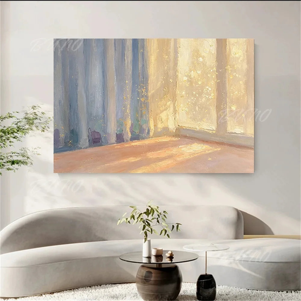 Gold Foil Impasto Painting