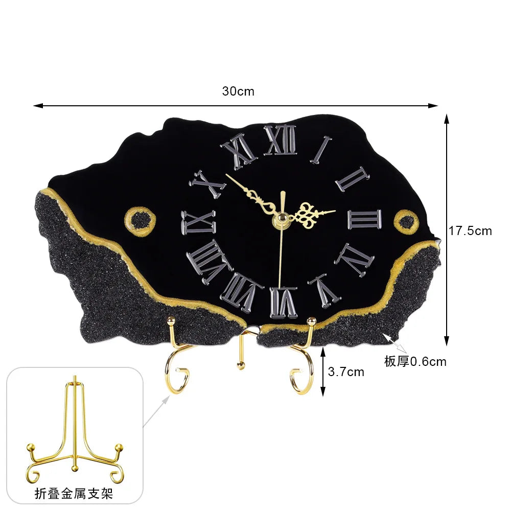 Black Crystal Desk Clock