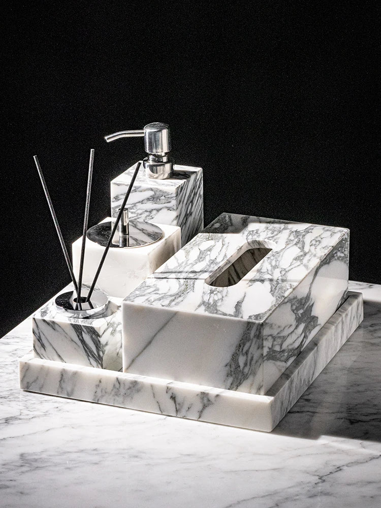 Arabescato Corchia Marble Bath Set