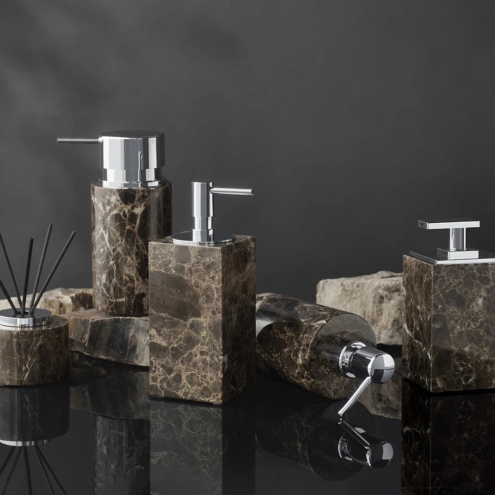 Emperador Dark Marble Bath Set