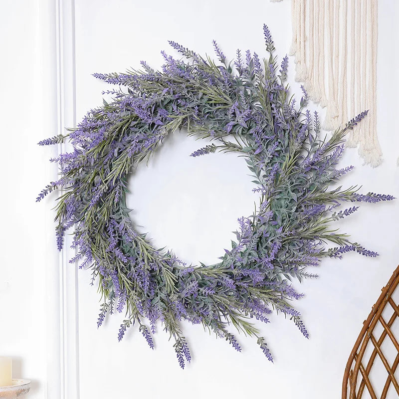 Artificial Lavender Wreath
